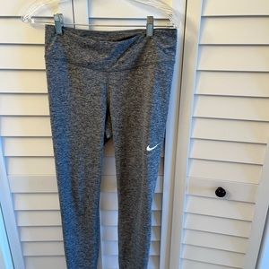 Nike Dri Fit Women's Wide Elastic Waist Band gray Leggings Activewear M